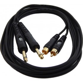 Bridgecable Cable 2x 6.3mm male - 2x RCA male 3m (TPC-014A) Bridgecable Cable 2x 6.3mm male - 2x RCA male 3m (TPC-014A)