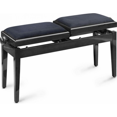 Stagg Twin Piano Bench Σκαμπό Πιάνου Ρυθμιζόμενο Highgloss Black 47x32x51-60cmΚωδικός: PB245 BKP VBK 