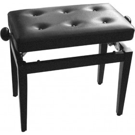 Stagg Chesterfield Σκαμπό Πιάνου Ρυθμιζόμενο Highgloss Black 56x33x47-55cmΚωδικός: PB43 BKP SBK 