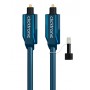 Clicktronic Optical Audio Cable TOS male - TOS male Μπλε 15m (70374)