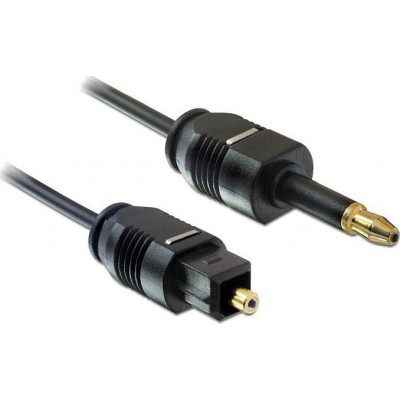 DeLock Optical Audio Cable TOS male - mini TOS male Μαύρο 1m (82875)