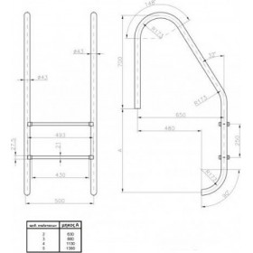 Astral Pool Σκάλα πισίνας Standard 3 Βαθμίδων Astral Pool Σκάλα πισίνας Standard 3 Βαθμίδων