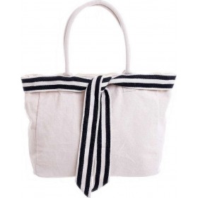 Ble Resort Collection Υφασμάτινη Τσάντα Θαλάσσης σε Λευκό χρώμα Ble Resort Collection Υφασμάτινη Τσάντα Θαλάσσης σε Λευκό χρώμα