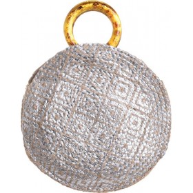 Ble Resort Collection Ψάθινη Τσάντα Θαλάσσης σε Ασημί χρώμα Ble Resort Collection Ψάθινη Τσάντα Θαλάσσης σε Ασημί χρώμα