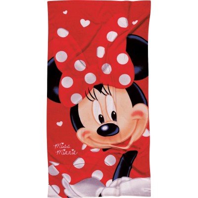 Das Home Minnie Παιδική Πετσέτα Θαλάσσης 70x140cm σε Κόκκινο χρώμα