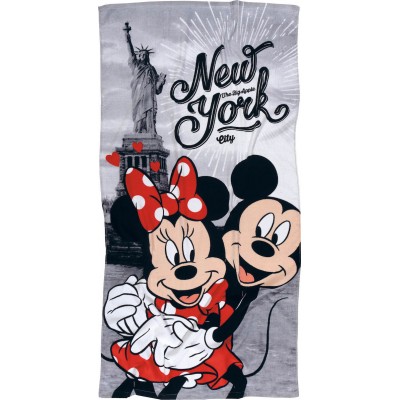 Das Home Mickey In NY Παιδική Πετσέτα Θαλάσσης 70x140cm σε Γκρι χρώμα