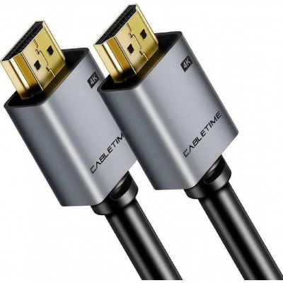 Cabletime HDMI 2.0 Cable HDMI male - HDMI male 1m Μαύρο