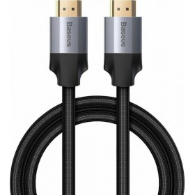 Baseus HDMI 2.0 Braided Cable HDMI male - HDMI male 1m ΜαύροΚωδικός: CAKSX-B0G  Baseus HDMI 2.0 Braided Cable HDMI male - HDMI male 1m ΜαύροΚωδικός: CAKSX-B0G