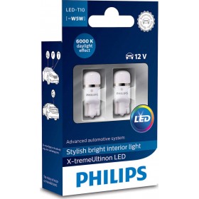 Philips T10 X-tremeUltinon 6000K Car 12V 2τμχ Philips T10 X-tremeUltinon 6000K Car 12V 2τμχ