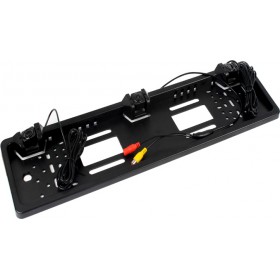 Σύστημα Παρκαρίσματος Πλαίσιο Πινακίδας με Κάμερα Οπισθοπορείας &amp 2 Αισθητήρες PS2459 Μαύρο