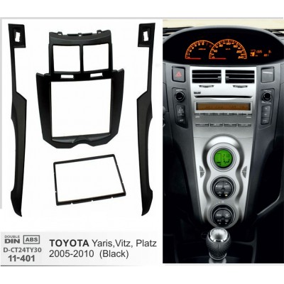 Connects2 Μαύρη Πρόσοψη R/CD Toyota Yaris 2006-2011Κωδικός: D-CT24TY30 