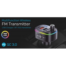Powertech FM Transmitter PT-958 με Bluetooth / USB