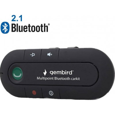 Gembird Bluetooth Αυτοκινήτου BTCC-03 για το Αλεξήλιο (Multipoint / με USB θύρα Φόρτισης)