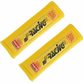 Racing Boy Μαξιλαράκια Ζώνης Αυτοκινήτου Κίτρινα 2τμχΚωδικός: RCN-CC2/G 