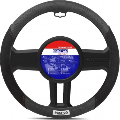 Sparco Steering Wheel Cover Black 37-38cmΚωδικός: SPC1112BK 