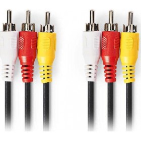 Nedis Cable Composite male - Composite male 10m (CVGP24300BK100)