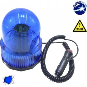 GloboStar Φάρος Ασφαλείας Μαγνητικός LED 10-30V - Μπλε