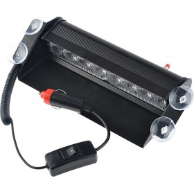 GloboStar Φώτα Ασφαλείας LED 8W 12 24.5cm Μπλε &amp Κόκκινο