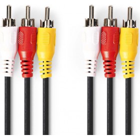 Nedis Cable Composite male - Composite female / Composite male 1.5m (CVGB24300BK15)