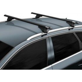 Menabo Μπάρες Οροφής Αλουμινίου 135εκ. Universal Μαύρο (Σετ χωρίς πόδια)Κωδικός: 8600/MB 