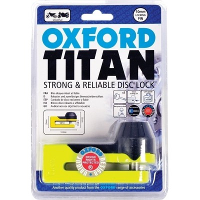 Oxford Κλειδαριά Δισκόφρενου Μοτοσυκλέτας Titan YellowΚωδικός: OF51 