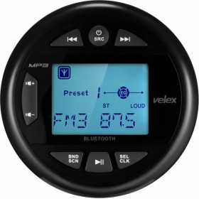 Eval Stereo Bluetooth Αδιάβροχο 12V Μαύρο