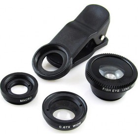 GRAB N GO GNG218 Σετ Φακών Κάμερας ​Κινητών Fisheye / Macro / Wide Angle 3τμχ