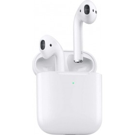 Apple AirPods με Ασύρματη Θήκη Φόρτισης (2019) Earbud Bluetooth Handsfree Λευκό