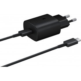 Samsung USB Type-C Cable &amp Wall Adapter Μαύρο (Travel Adapter 25W)