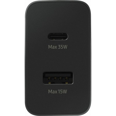Samsung 2X USB (USB-C &amp USB-A) Wall Adapter Μαύρο (EP-TA220NBEGEU)