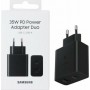 Samsung 2X USB (USB-C &amp USB-A) Wall Adapter Μαύρο (EP-TA220NBEGEU)