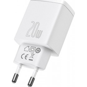 Baseus USB-A / USB-C Wall Adapter 20W Λευκό (CCXJ-B02) Baseus USB-A / USB-C Wall Adapter 20W Λευκό (CCXJ-B02)
