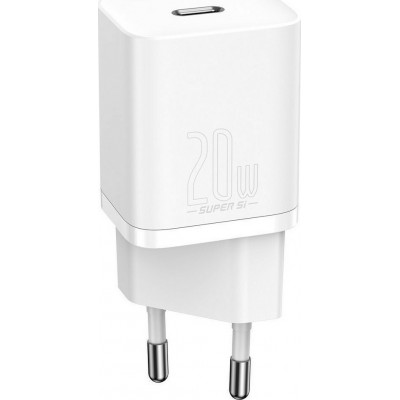 Baseus USB-C Wall Adapter 20W Λευκό (Super Si)
