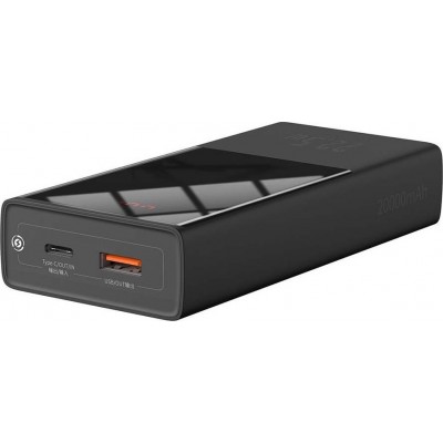 Baseus Power Bank Super Mini 10000mAh 22.5W με Γρήγορη Φόρτιση και USB-C Μαύρο