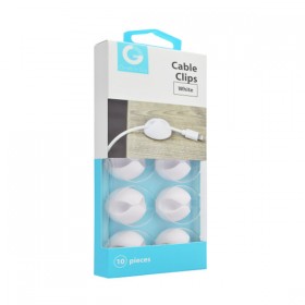 GRAB N GO GNG-165 Clips Οργάνωσης Καλωδίων 10τμχ Λευκό
