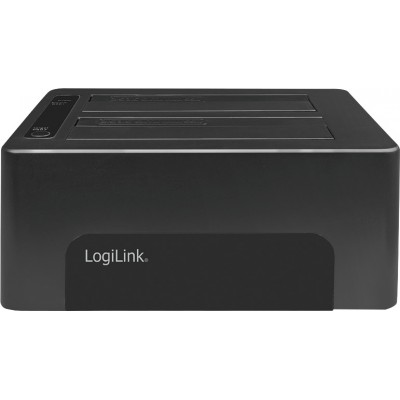 LogiLink USB 3.0, 2-Bay docking station with QuickPort for 2.5” &amp 3.5” SATA HDD/SSD