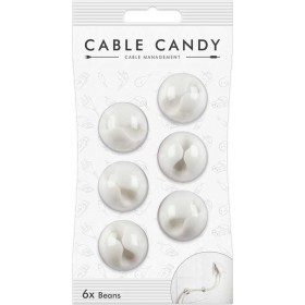 Cable Candy Beans Clips Οργάνωσης Καλωδίων 6τμχ Λευκό Cable Candy Beans Clips Οργάνωσης Καλωδίων 6τμχ Λευκό