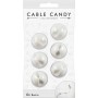 Cable Candy Beans Clips Οργάνωσης Καλωδίων 6τμχ Λευκό