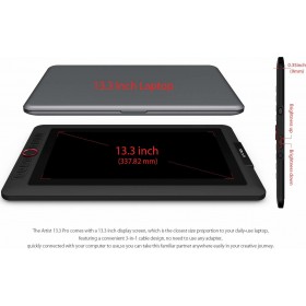 XP-Pen Artist Display Pro Γραφίδα Σχεδίασης με Όθονη FHD 13.3"