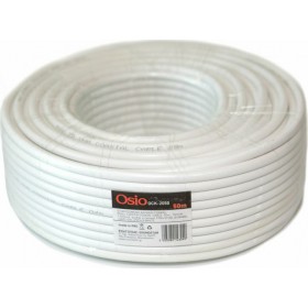 Osio Καλώδιο Ομοαξονικό Ατερμάτιστο - Ατερμάτιστο 50m Λευκό (OCK-2050)