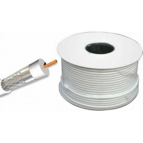Anga Καλώδιο Ομοαξονικό RG6 100m Λευκό (ST-C101)