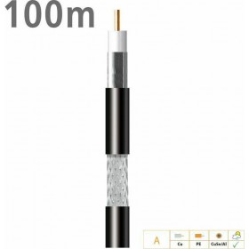 Televes T-100 Καλώδιο Ομοαξονικό Ατερμάτιστο - Ατερμάτιστο 100m Μαύρο (212501)