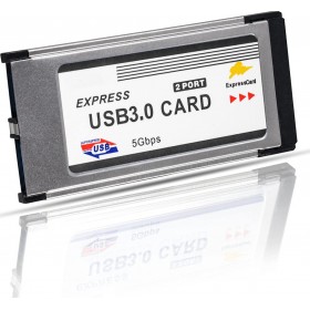 "CSL USB 3.0 Super Speed PCMCIA Express Card 34mm 2 Ports Compatible with Windows 7  CSL USB 3.0 Super Speed PCMCIA Express Card 34mm 2 Ports Compatible with Windows 7 , 8, 8.1 (A23374x4)