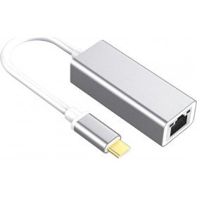 Powertech PTH-059 USB-C Αντάπτορας Δικτύου για Ενσύρματη σύνδεση Gigabit Ethernet