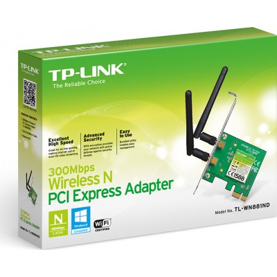 TP-LINK TL-WN881ND v2 Ασύρματη Κάρτα Δικτύου Wi‑Fi 4 (300Mbps) PCI-e