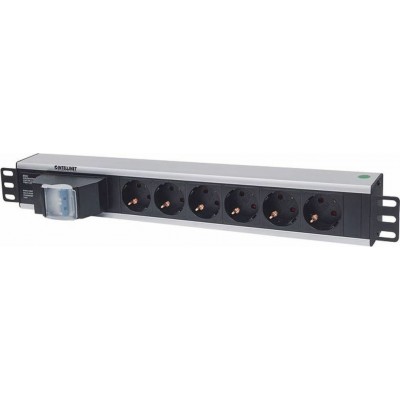 Intellinet Πολύπριζο για Rack 19" 1.5U με 6 Sockets Μαύρο