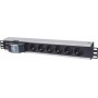 Intellinet Πολύπριζο για Rack 19" 1.5U με 6 Sockets Μαύρο