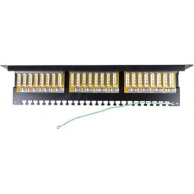 Goobay Patch Panel Cat 6 STP με 24 Ports Μαύρο Goobay Patch Panel Cat 6 STP με 24 Ports Μαύρο