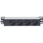 Intellinet Πολύπριζο 10" με 4 Sockets &amp LED Indicator Μαύρο