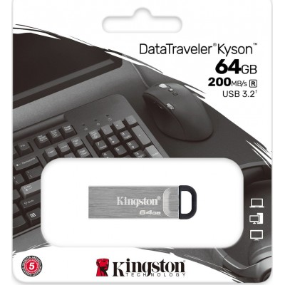 Kingston DataTraveler Kyson 64GB USB 3.2 Silver